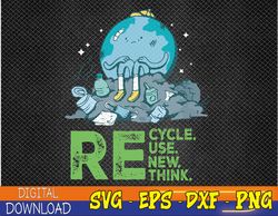 Recycle Reuse Renew Rethink Earth Day 2023 Activism Svg, Eps, Png, Dxf, Digital Download