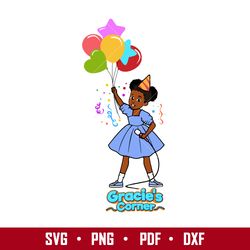 Gracie's Corner Birthday Girl Svg, Gracie's Corner Party Svg, Gracie's Corner Svg, Png Pdf Dxf File