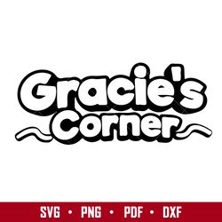 Gracie's Corner Logo Outline Svg, Gracie's Corner Clipart, Gracie's Corner Svg, Png Pdf Dxf Digital File