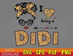 I Love Being A Didi Leopard Mothers Day Svg, Eps, Png, Dxf, Digital Download