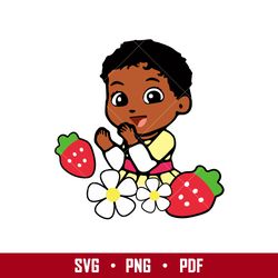 Baby Grancie's Corner Girl & Strawberry Svg, Gracie's Girl Svg, Gracie's Corner Svg, Png Pdf Digital File