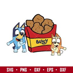 Bluey And Bingo Chicken Nugs Svg, Chicken Nugs Svg, Bluey And Bingo Svg Digital File