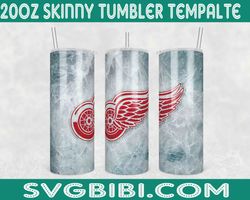 Detroit Red Wings Tumbler Wrap, 20oz Tumbler Wrap, NHL 20oz Png, NHL Tumbler PNG, Detroit Red Wings Png, Sport Tumbler