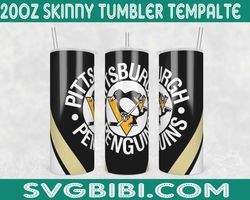 Pittsburgh Penguins Tumbler Wrap, 20oz Tumbler Wrap, NHL 20oz Png, NHL Tumbler PNG, Pittsburgh Penguins Png, Sport