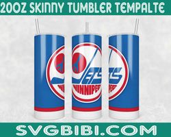 Winnipeg Jets Tumbler Wrap, 20oz Tumbler Wrap, NHL 20oz Png, NHL Tumbler PNG, Winnipeg Jets Png, Winnipeg Jets