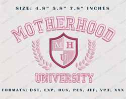 Mother Day Embroidery Design, Motherhood University Design, Mama Embroidery File, Mama Embroidery Machine Design