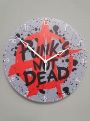 Punk clock for wall, Punk wall decor, Punk gifts