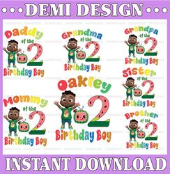 Cocomelon Personalized Name And Ages Birthday Png, Cocomelon Brithday Png,Cocomelon Family Birthday Png, Watermelon Birt