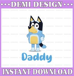 Bluey Dad For Daddy Svg, Bluey Dad Svg, Blue Heeler Cartoon Dog Family, Kawaii Dog Svg, Doggy Svg, Funny Bluey Svg, Digi