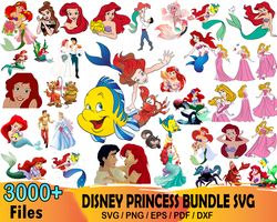 3000 Disney Princess Svg Bundle, Disney Svg, Princess Svg