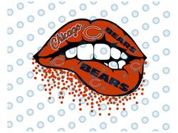 Chicago Bears Inspired Lips Inspired png, Bears png, Chicago Bears png, Bears Clipart, Sublimation Football /NFL