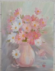 Flowers in a vase 11,8*15,8''  30*40 cm by Andriy Stadnyk Oil Painting Still Life Handmade