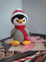 Christmas Penguin Crochet Pattern in English PDF file