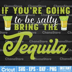 If You're Going To Be Salty Bring The Tequila Svg, Salty Svg Tequila day Day, Drinking Svg, Sassy Svg, Funny Svg,