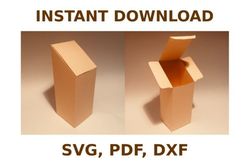 vertical box template, box template svg, svg files, svg, cricut