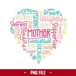 Mother Heart Png, Mama Png, Mom Png, Mother's Day Png Digital File