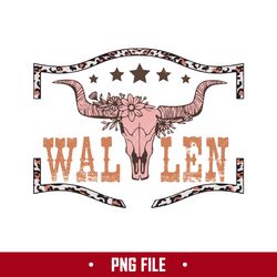 Bull Skull Wallen Png, Wallen Western Png, Country Western Png, Cowboy Wallen Png Digital File