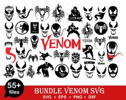 Venom SVG bundle, digital download, superhero SVG, cut files, cricut, png, eps, dxf