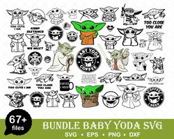 Baby Yoda SVG Bundle Cut Files for Cricut and Silhouette - Baby Yoda Layered Svg Cut Files - Baby Yoda PNG Clipart