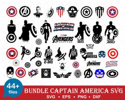 Captain America SVG Bundle, Avengers SVG, SVG Files For Cricut, Silhouette Studio svg png pdf dxf eps ai