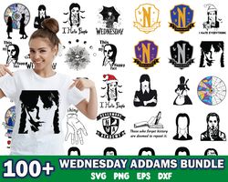 Wednesday Addams Png Svg Bundle, Wednesday Png, Nevermore Academy Png, Addam Family Svg, Jenna Ortega Png