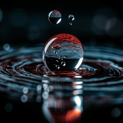 Water drop photoprint