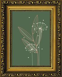 Flower Art Print - Glass With Wooden Framed - Size 11.5 x 17.5 Inches - Ideal for Decor and Gifting