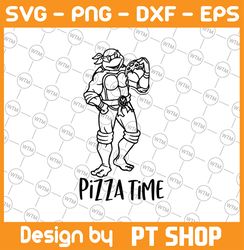 TMNT pizza time svg, png, dxf, Cartoon svg, Disney svg, png, dxf, cricut