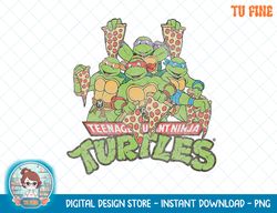 TMNT Ninja Turtles All Characters With Pizzas T-Shirt.png