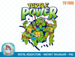 TMNT Turtle Power Breaking Though Tee T-Shirt.png
