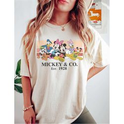 Vintage Mickey & Co Est 1928 Comfort Colors Shirt, Mickey and Friends Shirt, Disneyland Trip Shirt, Disneyworld Shirt, D