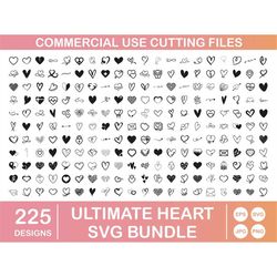 HEART Bundle Svg - Hearts doodle Svg, Hearts svg, Valentine Days Svg, Cute Heart svg, Heart Icons, Hearts Png, Cricut, H