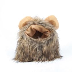 Lion Mane Pet Costume Wig with Ears - Pack of 1