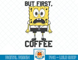 SpongeBob SquarePants First Coffee Wide Eyes T-Shirt.png