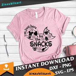 I'm Just Here For the Snacks SVG,  Cartoon Svg, Cricut file, clipart, svg, png, eps, dxf