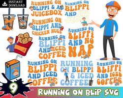 Bundle Running On Blip And No Naps Png Bundle, Trend Cartoon Png, Running On Juicebox Chicken Nuggets Png