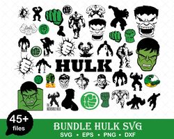 Hulk Svg Bundle- PNG-SVG-DXF