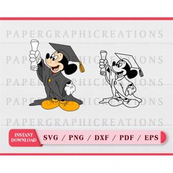 Mouse Graduation SVG, clipart, digital file