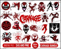 Bundle Carnage svg, Carnege Cricut, Symbiote svg, Cut Files For Cricut Silhouette, Dxf, Png, Eps