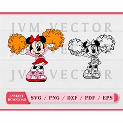 Mouse cheerleader SVG, clipart, digital file
