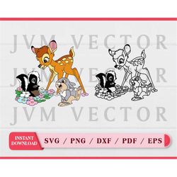 Bamby SVG, clipart, digital file
