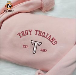 Troy Trojans Embroidered Sweatshirt, NCAA Embroidered Shirt, Troy Trojans Embroidered Hoodie, Unisex T-Shirt