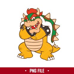 Bowser Mario Png, Super Mario Png, Mario Characters Png, Cartoon Png Digital File