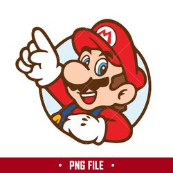 Mario Head Logo Png, Mario Characters Png, Super Mario Png, Cartoon Png Digital File