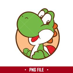 Yoshi Head Logo Png, Mario Characters Png, Super Mario Png, Cartoon Png Digital File
