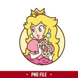 Mario Princess Peach Png, Super Mario Png, Mario Characters Png, Mario Png, Cartoon Png Digital File