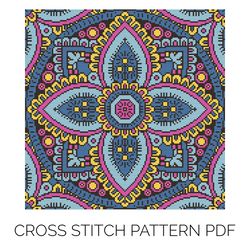 Kaleidoscope Mandala Cross Stitch Pattern | Flower Mandala | Mandala | Counted Cross Stitch Pattern | DMC Floss