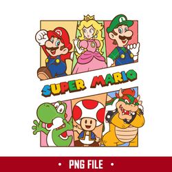 Super Mario Png, Mario Characters Png, Mario And Friend Png, Mario Png Digital File