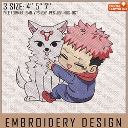 Itadori Embroidery Files, Jujutsu Kaisen, Anime Inspired Embroidery Design, Machine Embroidery Design