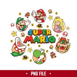 Super Mario Png, Mario Characters Png, Mario Friend Png, Mario Png, Cartoon Png Digital File